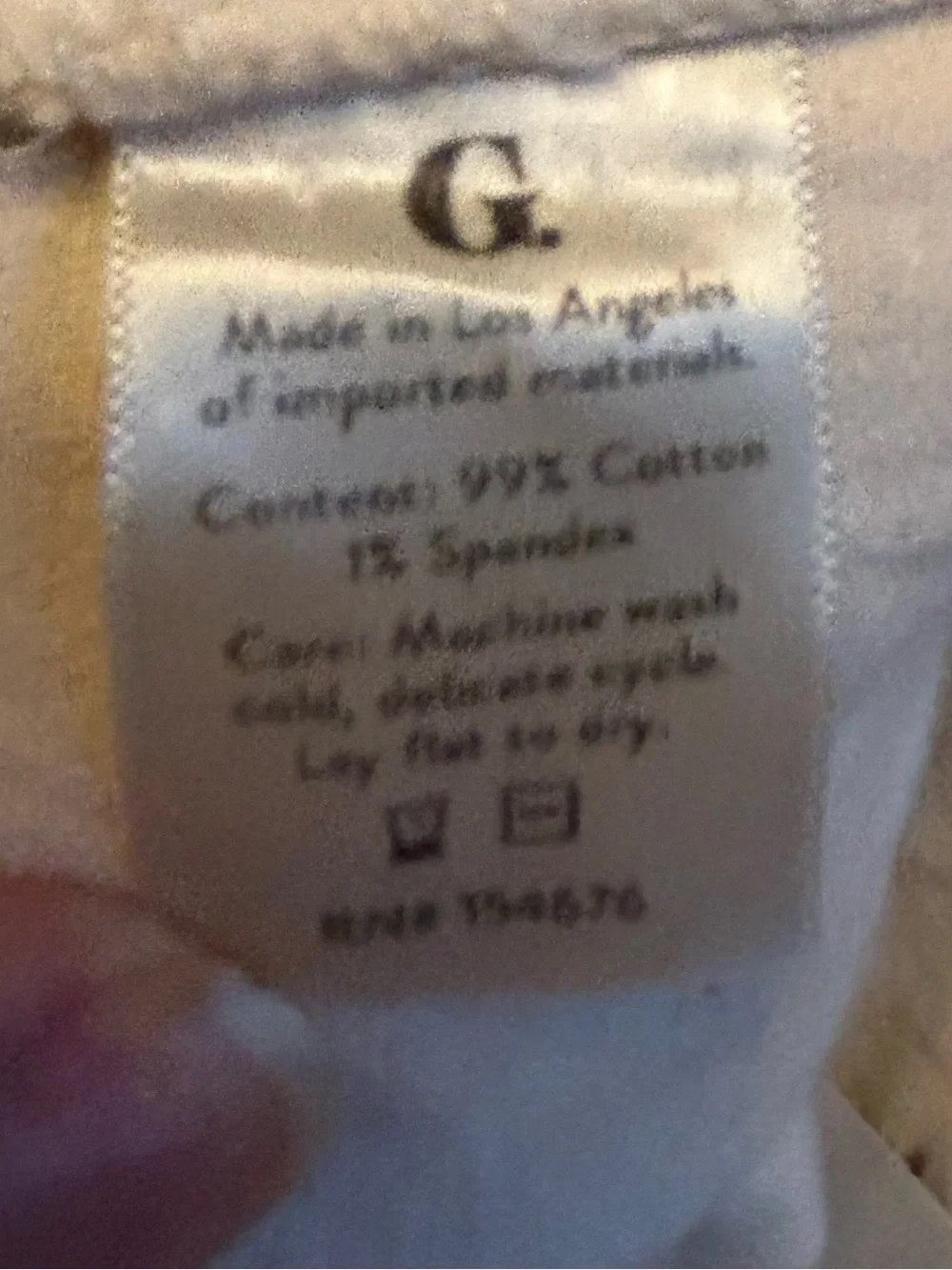 G. Label Wide Leg Cream Denim Jeans. Size 29 - Picture 5 of 10